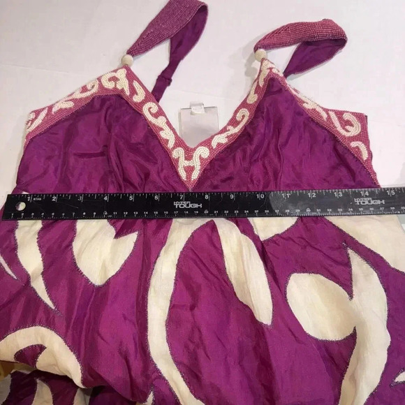 Yoana Baraschi Purple White Designer Luxury Formal Beaded Floor Length Gown Smal - Picture 11 of 15